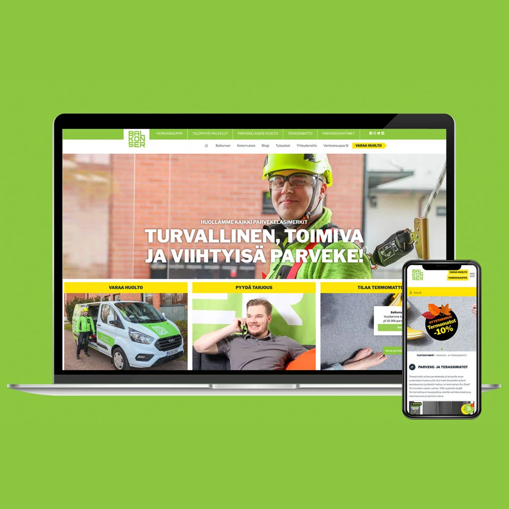 BALKONSER, verkkosivut